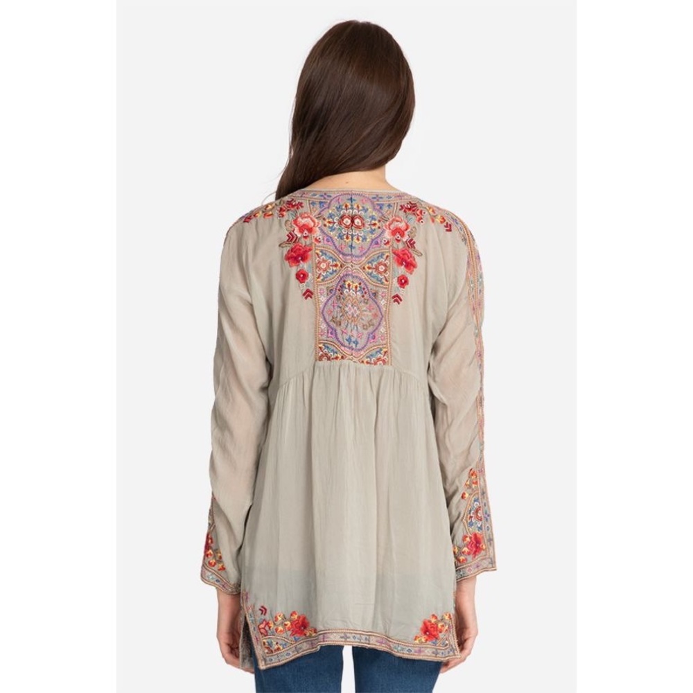 Johnny Was Alora Grain Rayon Tunic Blouse M NWT - Picture 3 of 9